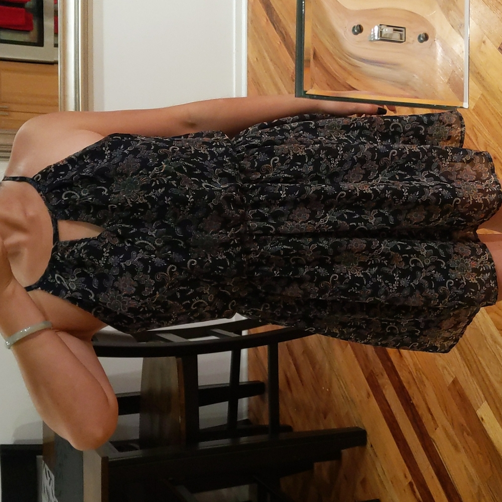Dark navy floral dress